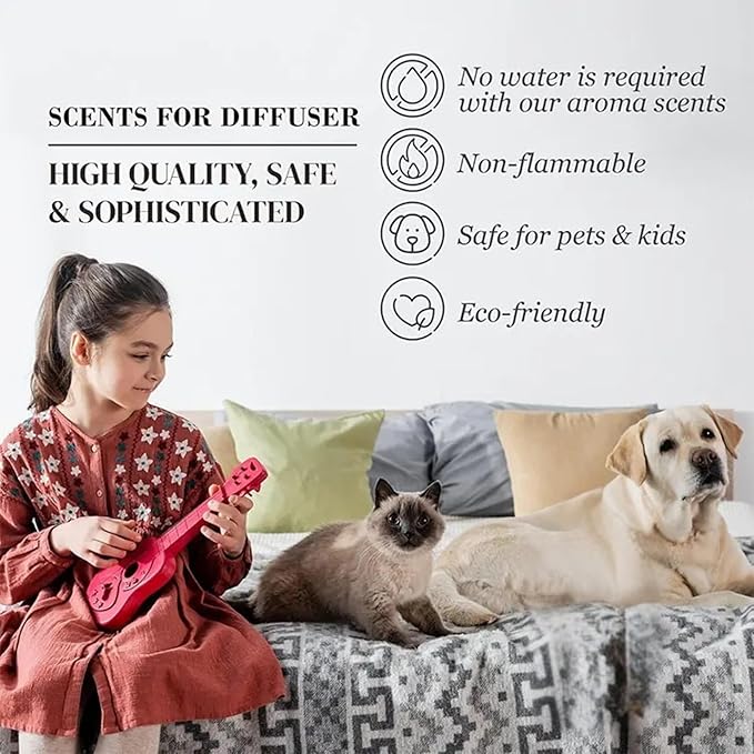 The One Hotel Scent Diffuser Oil 120ml - Aromatherapy Fragrance Inspired by 5-Star Hotels - Notes of Cardamom, Leather, Lemon, Cinnamon & Sandalwood - Inspired by Luxury Hotel The One Diffuser Scent