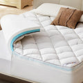 Bedlore 4-Inch King Mattress Topper for Back Pain - Dual Layer Medium Support (2" Gel Memory Foam + 2" Cooling Fluffy Pillow Top Pad), Breathable & Pressure Relief (White)