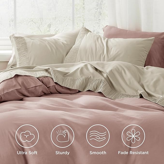 Bedsure California King Sheet Sets - 4 Pieces Soft Cal King Sheets - Breathable & Cooling - Hotel Luxury - Easy Care Polyester Microfiber Bedding for Women, Men, Linen