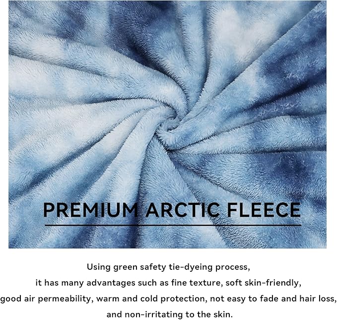 Fleece Throw Blanket Cozy Soft Lightweight Throw Blankets Warm Plush Haze Blue fall blankets and throws Couch Sofa Bed Camping Travel Picnic Outdoor Blanket Bedding Kid Baby Boys Girls Adults 50x70 in