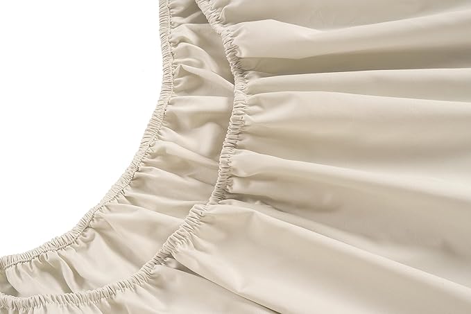 LANE LINEN California King Bed Sheets – 450 Thread Count 100% Cotton Sheets, Soft Sateen Weave, 15” Deep Pocket Fully Elasticized Fitted Sheet, Naturally Cooling & Machine Washable, Ivory