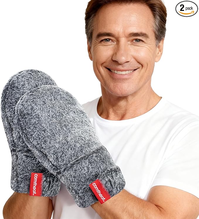 XL Heated Gloves for Arthritis Hands Pain Relief, Microwavable Hand Warmers Mitts with Adjustable Strap for Trigger Finger Raynaud's Carpal Tunnel, Lavender Scent Hand Muff Gift for Mom Dad