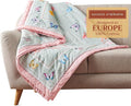 Maison d' Hermine Throw Blanket for Couch Lightweight Soft Warm Breathable Cotton Throw Blankets for Bed Girls Boys Women Men Gifts Sofa Travel Living Room Chair Bedding (50"x60", Blossoms in Spring)