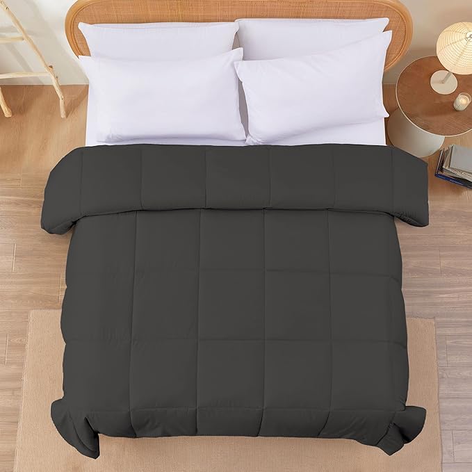 Modern Threads Down Alternative Reversible Comforter Dark Gray/Gray King