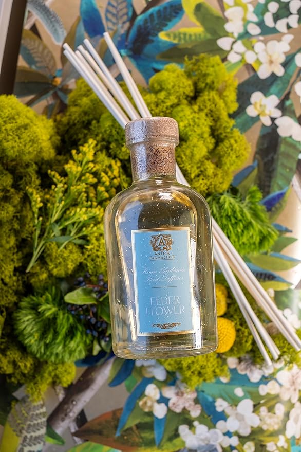 Antica Farmacista Home Ambiance Diffuser - Long-Lasting Reed Scent Diffuser - Luxury Room Freshener Gift - Elderflower, 16.9 fl oz