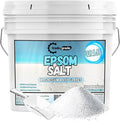 Epsom Salt Bath Soak 30 lb Bucket – Unscented, Pure Epsom Salt Bulk Crystals, Magnesium Sulfate for Full Body or Foot Soaks, Resealable Container with Scoop for Home Bath Use