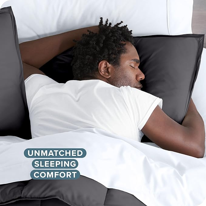 Bare Home Bedding Duvet Cover Extra Long Size - Premium 1800 Super Soft Collection - Lightweight, Cooling - Soft Breathable Bedding Duvet Cover (Twin/Twin XL, Forged Iron Grey)