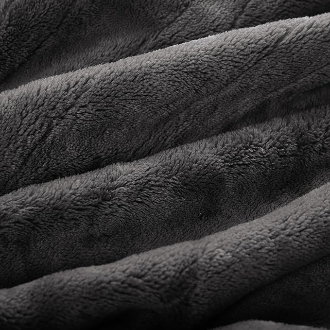 Electric Heated Blanket Queen Size 84"x90", Dual Controllers, Cozy Large Oversized, 4 Heating Levels & 10 Hours Auto Off, Cozy for Bed, Sofa, & Office, Machine Washable, Dark Gray