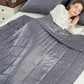 Weighted Blanket Twin Size (48"x72" 10lbs),Ultra Soft and Cozy Cooling Weighted Blanket for Adult,Heavy Blanket with Machine Washable Soft Blanket, Stripe Grey