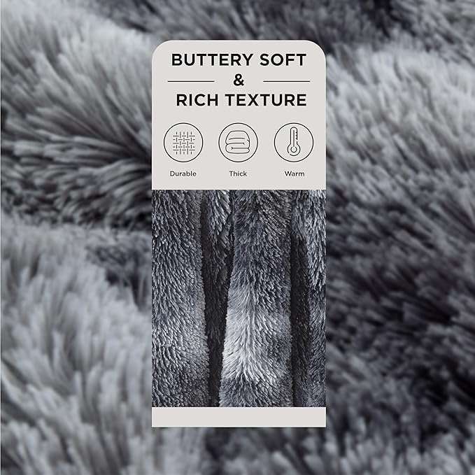 Bedsure GentleSoft Fluffy Fuzzy Faux Fur Throw Blanket for Couch, Soft Sherpa Fleece Cozy Gifts for Women, Plush Bed Blanket Christmas Room Decor for Men, Thick Warm Minky Teen Gifts Winter Bedding