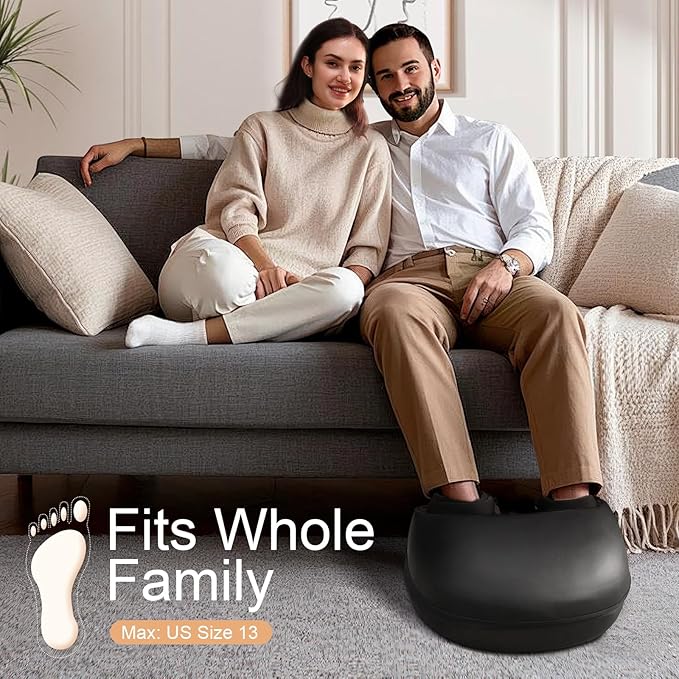 Foot Massager with Heat, Deep Kneading Therapy Compression, Shiatsu Feet Massager Machine for Plantar Fasciitis, Neuropathy Pain, Birthday Gifts for Women Mom Men Dad