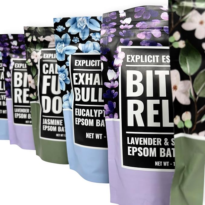 Calming Bath Salt Trio Gift Set Bundle for Women, Spa Gift Idea for Women