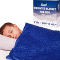 hazli Super-Soft Kids Weighted Blanket 7 Pounds - Weighted Blanket for Kids - Easy to Clean, Washable Minky Cover - 41x60 Inches 7lbs Child - Heavy Blanket for Girls and Boys