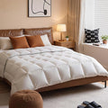 Extra Fluffy White Goose Down Comforter Queen Size - All Season Luxury Down Duvet Insert Hotel Bedding Comforters Oeko Certified 480 Thread Count High Fill Power - 90x90 Inches