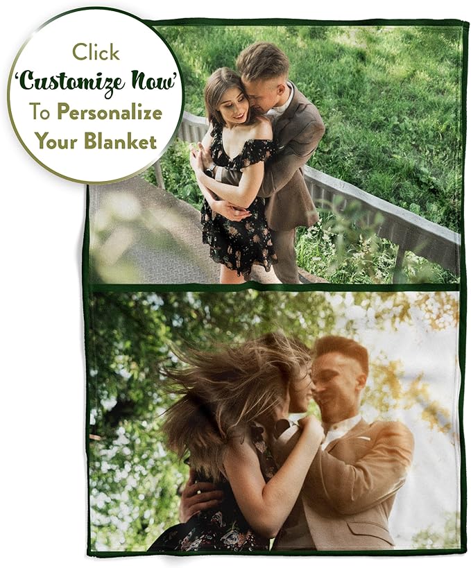 Ships Next Day, Custom Blanket with Picture - Printed in USA, Personalized Photo Blanket (Sherpa – 60x80)