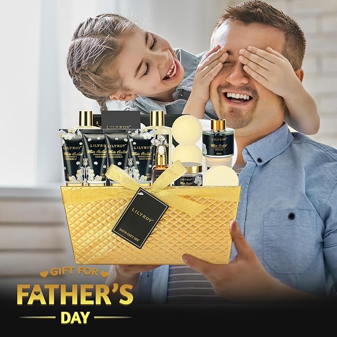 Christmas Gifts for Women and Men - 18-Piece Luxury Gold Spa Gift Set, Premium Bath Collection | Father's Day, Mothers Day Gifts, Birthday Gifts, All Occasion Ultimate Holiday Gift for Her & Him