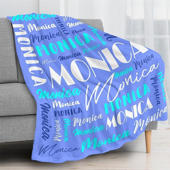 Name Blanket Personalized Blanket for Adult Kids Flannel Customize Throw Blanket Custom (Color 26, 30 x 40 Inches)