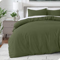 Bare Home Bedding Duvet Cover King Size - Premium 1800 Super Soft Collection - Lightweight, Cooling - Soft Breathable Bedding Duvet Cover (King, Cypress)
