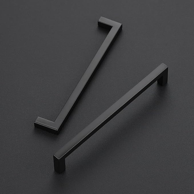 Ravinte 30 Pack Matte Black Square Drawer Handles 6-1/4 inch Center to Center