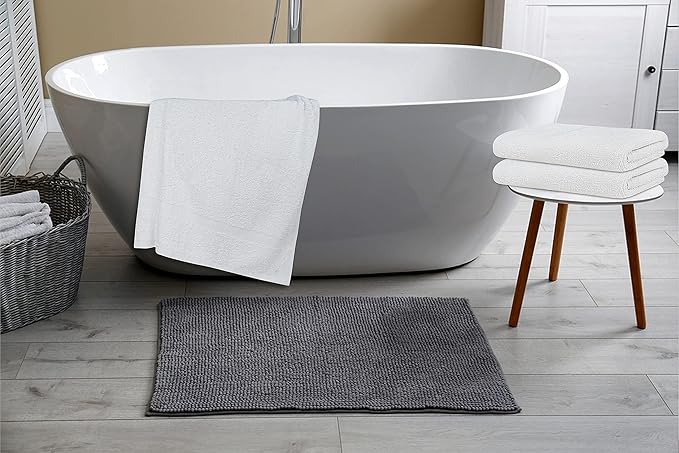 (Pack of 12 White Bath Towel Bulk 24x48 Inches - Economy Cheap Bath for Commercial Uses, Gym, Salon, Spa & Hair -Lightweight Bath Towels Quick Drying -Bath Towels Sets Bulk