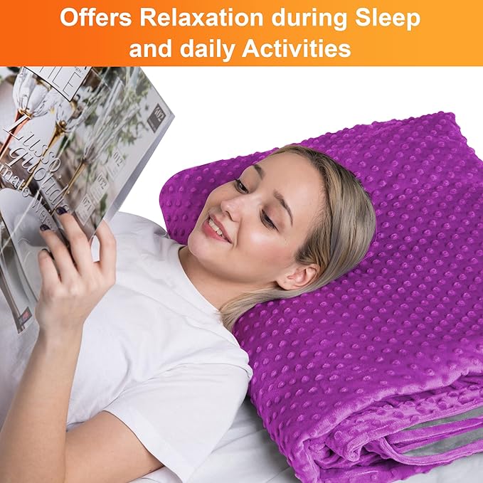 hazli 10 LBs 48" x 72" Super Soft Weighted Blanket for Kids with Removable Cover - Children Heavy Blanket for Girls and Boys - Kids Weighted Blanket