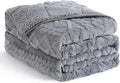 Topblan Weighted Blanket for Adults 20 lbs, Soft Cozy Warm Weighted Throw Blanket with Dual Sided Sherpa, Fuzzy Fluffy Adlut Heavy Blanket for Sleeping and Relaxing, Grey, 60 x 80 inches