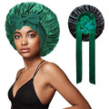 vidsel Bonnet with Tie Band, Hair Care Satin Silk Bonnet for Sleeping Women, Silky Sleep Bonnets for Women, Reversible Double Layer Sleep Cap for Curly Hair Braids