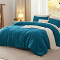 Bedsure Full Size Comforter Set, Teal Soft Prewashed Bedding for All Seasons, 3 Pieces GentleSoft™ Warm Down Alternative Bed Set, 1 Lightweight Comforter (82"x86") and 2 Pillowcases (20"x26")