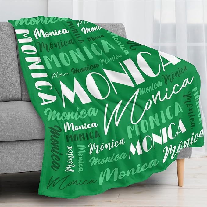Name Blanket Personalized Blanket for Adult Kids Flannel Customize Throw Blanket Custom (Color 22, 50 x 60 Inches)