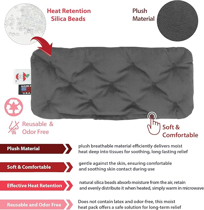 Core Products MicroBeads Moist Heat Therapy Microwave Pack - Great Holiday Gift - Small Heating Pad 5" X 12"