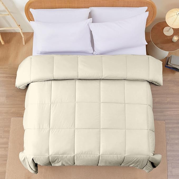 Modern Threads Down Alternative Reversible Comforter Ivory/Taupe Queen