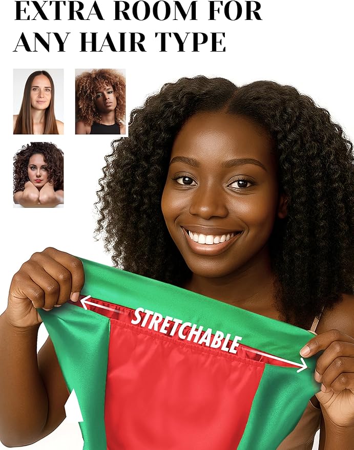 100% Mulberry Silk Bonnet for Sleeping Women with Curly Hair – Alternative to Double Layer Satin Bonnet with Tie Band