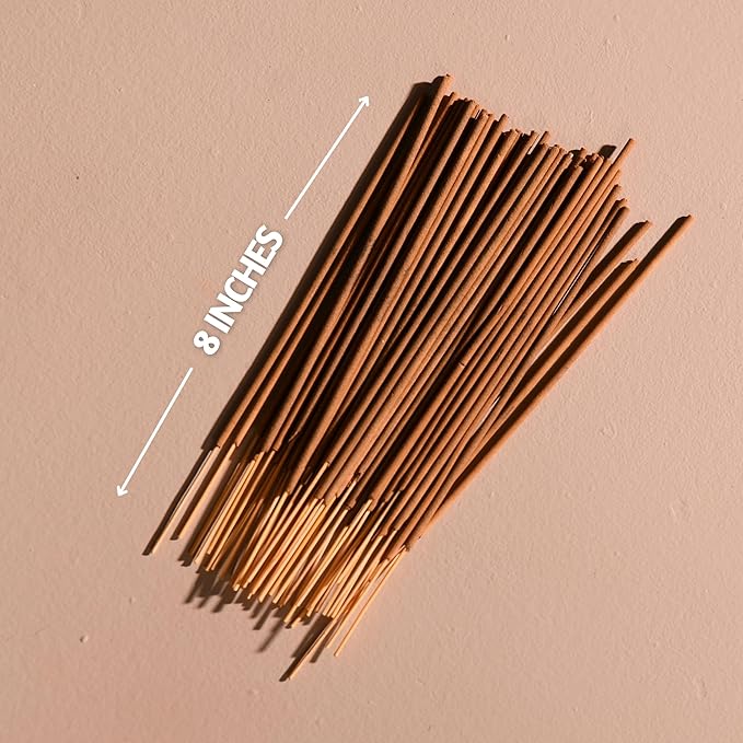 Folkulture Incense Sticks | Set of 6 (120 Non Toxic Insence-Sticks) with 45 Mins Burn Time | White Sage, Sandalwood, Oud Orient, Amber Space, Peach Fields | Organic Inscents-Stick Gift for Her