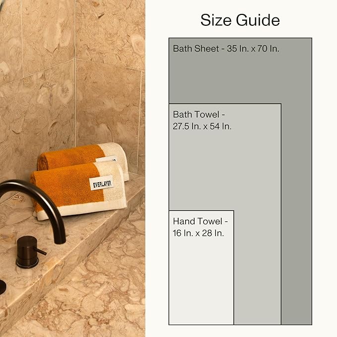 Towels - Ultra Soft, Thick and Plush, Reversible - 2 PC Luxury Bath Towels (27.5"x 54"), 550 GSM,100% Combed Cotton, Made in Portugal, Perfect for Home and Bathroom,Amber Charcoal-Janus