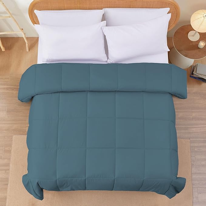 Modern Threads Down Alternative Reversible Comforter Teal/Beige King
