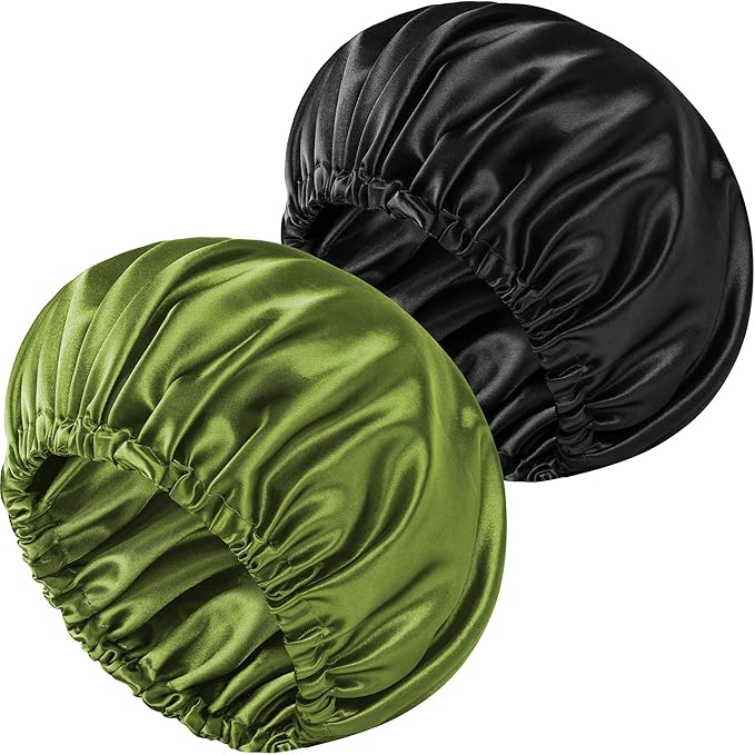 Satin Bonnet Double Layer Silk Bonnet for Sleeping Women Hair Care for Natural Curly