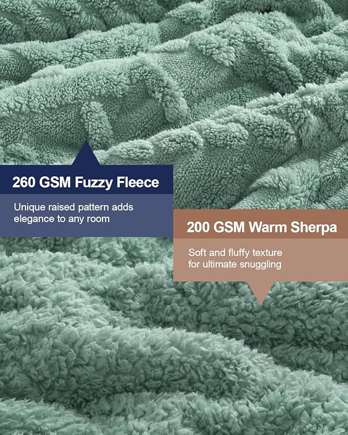 Super Fuzzy Soft Sherpa Fleece Weighted Blanket, 20 lbs Dual Sided Fluffy Heavy Weighted Blankets for Adults - No Bunching with Double Layers of Soft Inner Lining (60"x 80", 20 Pounds)