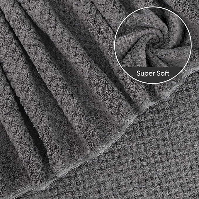 HOMEXCEL Bath Sheets Towels Set Pack of 2 (35 x 70 Inches), Ultra Soft Bath Towels for Bathroom, Lightweight and Quick Drying Towel for Body, Yoga, SPA, Fitness, Grey