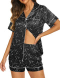 Ekouaer Pajamas for Women Set Silk Satin Pjs Shorts Sleepwear 2 Piece Loungewear S-XXL