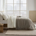 EVERGRACE Soft Chenille Bed Blanket Queen Size for Bed, Cozy Plush Fuzzy Lightweight Decorative Chenille Knit Throw Blanket with Tassels for Couch Sofa Gift Home Decor, Taupe 90"x90"