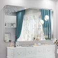 TETOTE 55 x 36 Inch Silver Mirror for Bathroom, Brushed Silver Framed Modern Farmhouse Rectangle Large Wall Mounted Mirror for Double Vanity (Horizontal/Vertical)