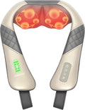 Cordless Neck Massager with Heat, Deep Kneading Neck Shoulder Massager for Pain, Shiatsu Back Massager Pillow, Gifts for Men, Women