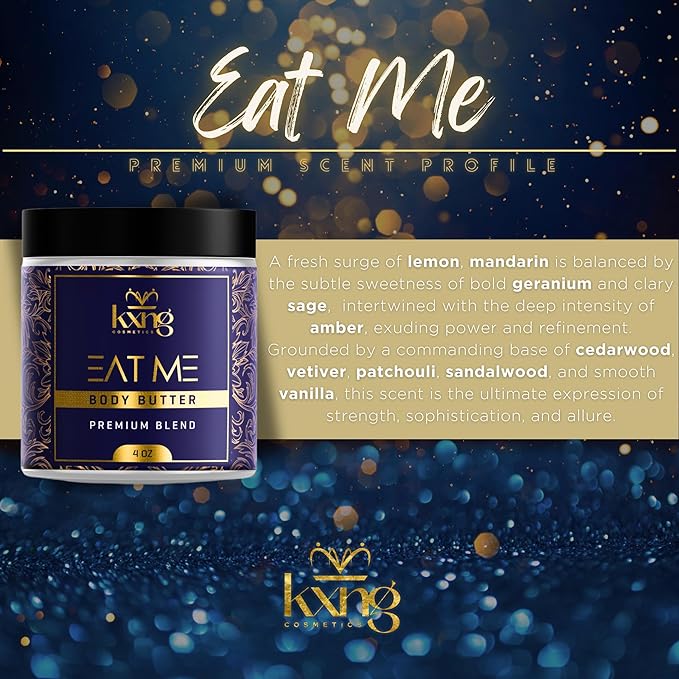 KXNG Whipped Moisturizing Body Butter, Shea Butter Enriched Cream for Dry Skin, Lightweight Hydration for Men & Women, Cruelty-Free