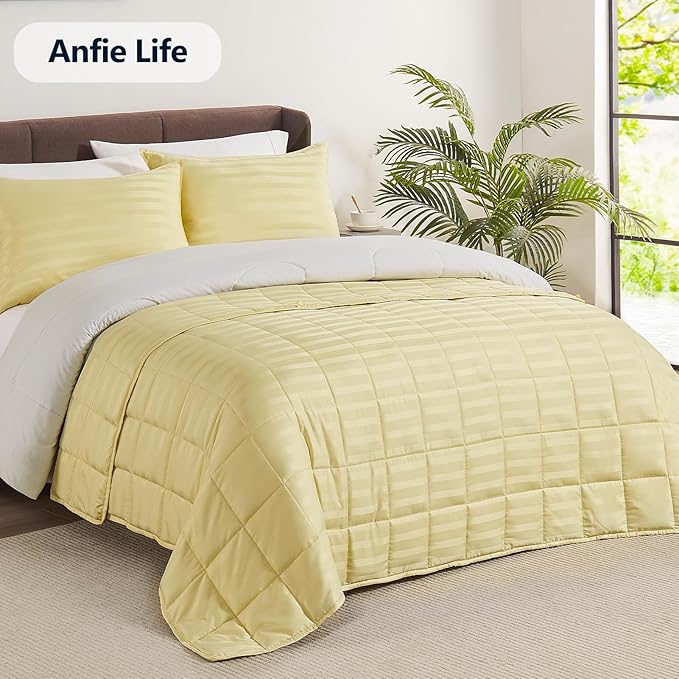 Weighted Blanket Kids (36"x48" 3lbs),Ultra Soft and Cozy Cooling Weighted Blanket Kids,Heavy Blanket with Machine Washable Soft Blanket, Yellow