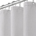 Waffle Weave Shower Curtain - Light Grey Cotton Fabric Texture Heavyweight Shower Curtain for Bathroom,Washable,72Wx72L
