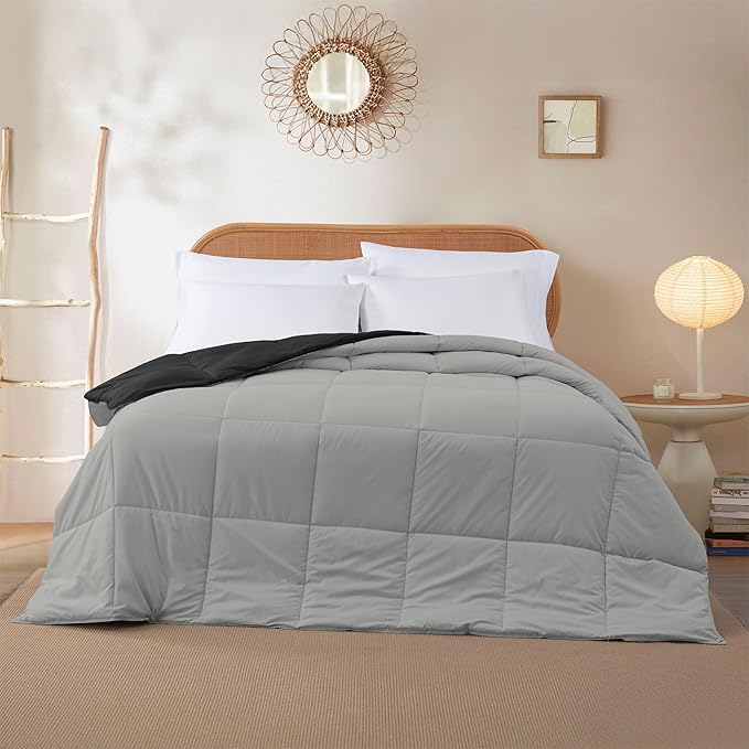 Modern Threads Down Alternative Reversible Comforter Black/Silver California King