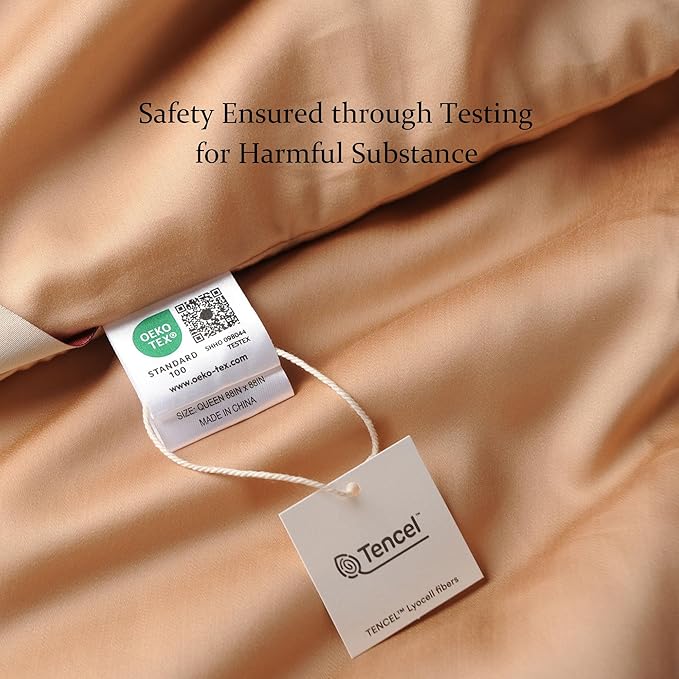 CUDDLE DREAMS Lightweight Silk Filled Comforter for Summer, Detachable Tencel Duvet Cover for Easy Care, Naturally Breathable (Bronze, Twin)