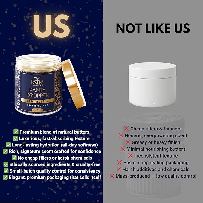 KXNG Hydrating Shea Body Butter, Whipped Moisturizer for Dry Skin, Nourishing Body Cream for Daily Use, Unisex, Cruelty-Free Skincare