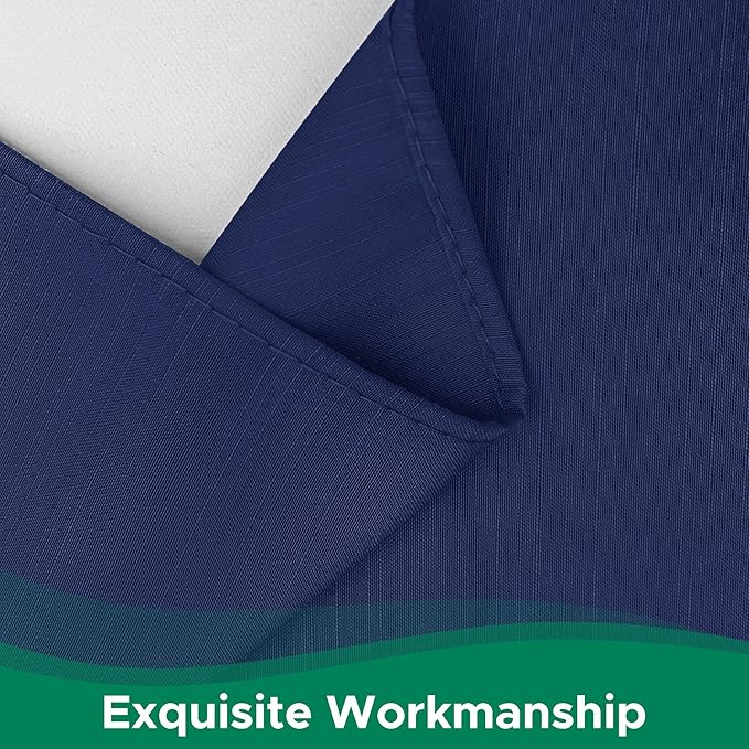 Biscaynebay Wrap Around Bed Skirts for King & Cal King Beds 18" Drop, Navy Adjustable Elastic Dust Ruffles Easy Fit Wrinkle Resistant Silky Luxurious Fabric Machine Washable
