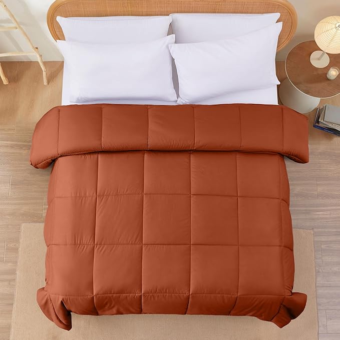 Modern Threads Down Alternative Reversible Comforter Rust/Clay Twin
